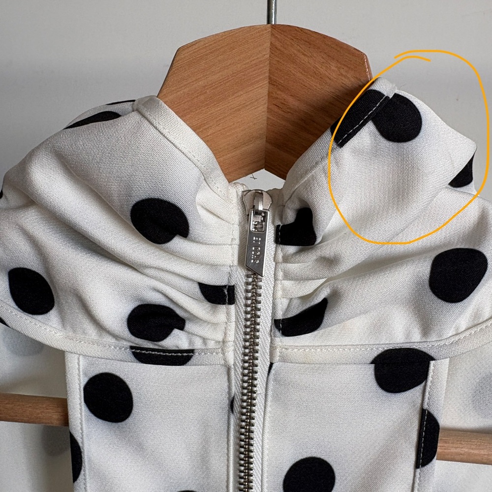 $298 NWT Et Ochs “Julia” Top in Large Dot Ivory Sz 4 - Picture 10 of 13